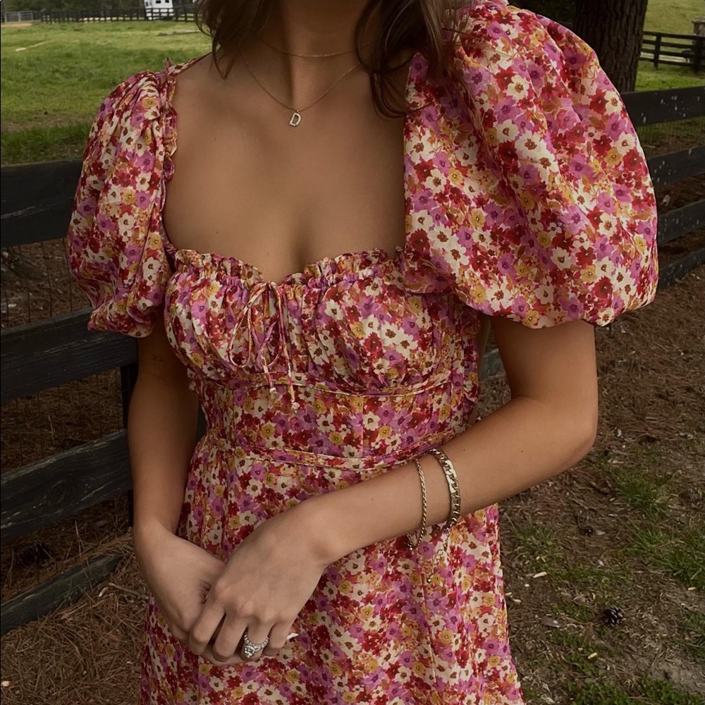 For Love and Lemons Felicia Midi Dress